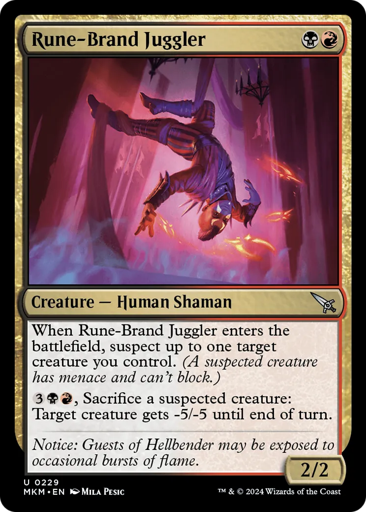 Jongleur rune-brandon — Murders at Karlov Manor — Magic: The Gathering