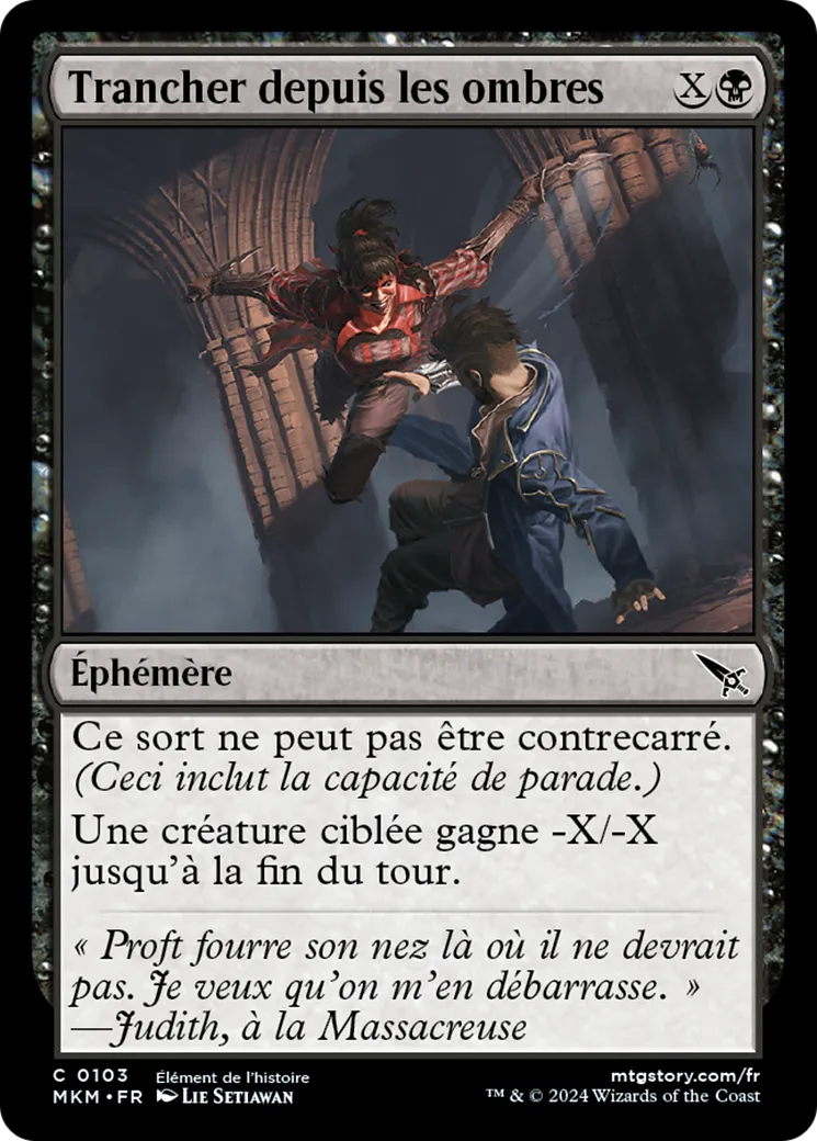 Trancher depuis les ombres — Murders at Karlov Manor — Magic: The Gathering