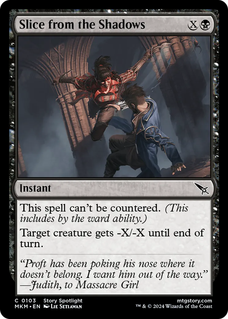 Trancher depuis les ombres — Murders at Karlov Manor — Magic: The Gathering