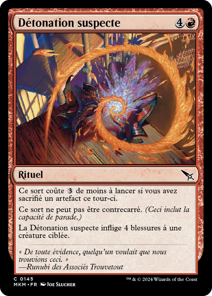Détonation suspecte — Murders at Karlov Manor — Magic: The Gathering