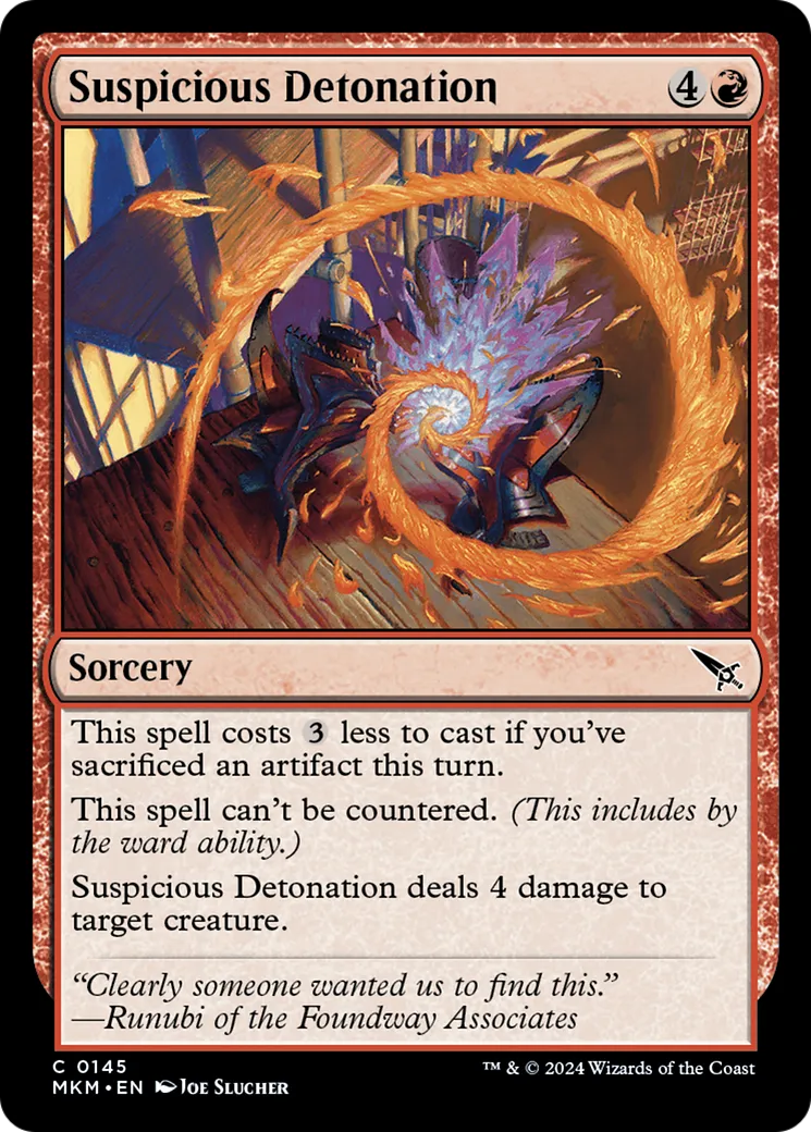 Détonation suspecte — Murders at Karlov Manor — Magic: The Gathering