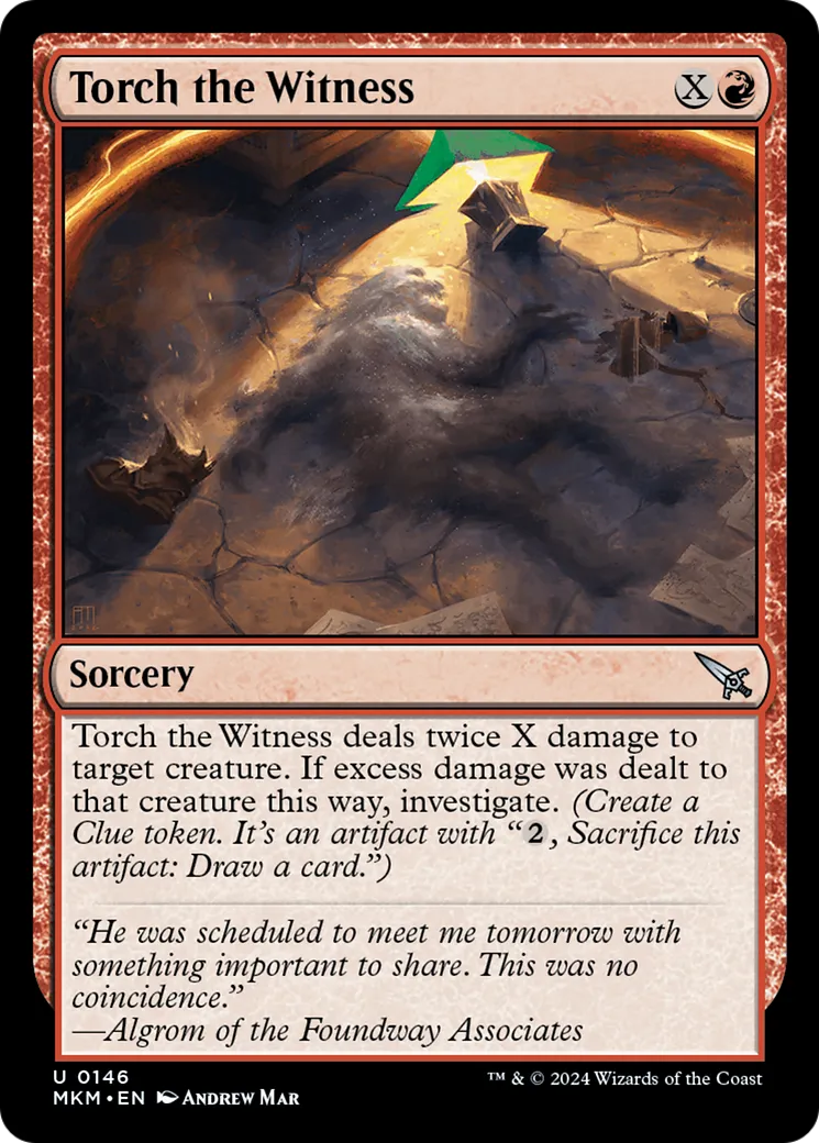 Flamber le témoin — Murders at Karlov Manor — Magic: The Gathering