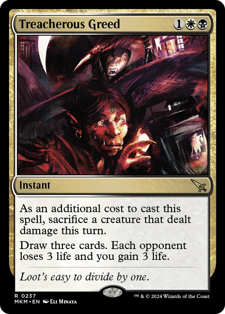 Treacherous Greed — Murders at Karlov Manor — Magic: The Gathering