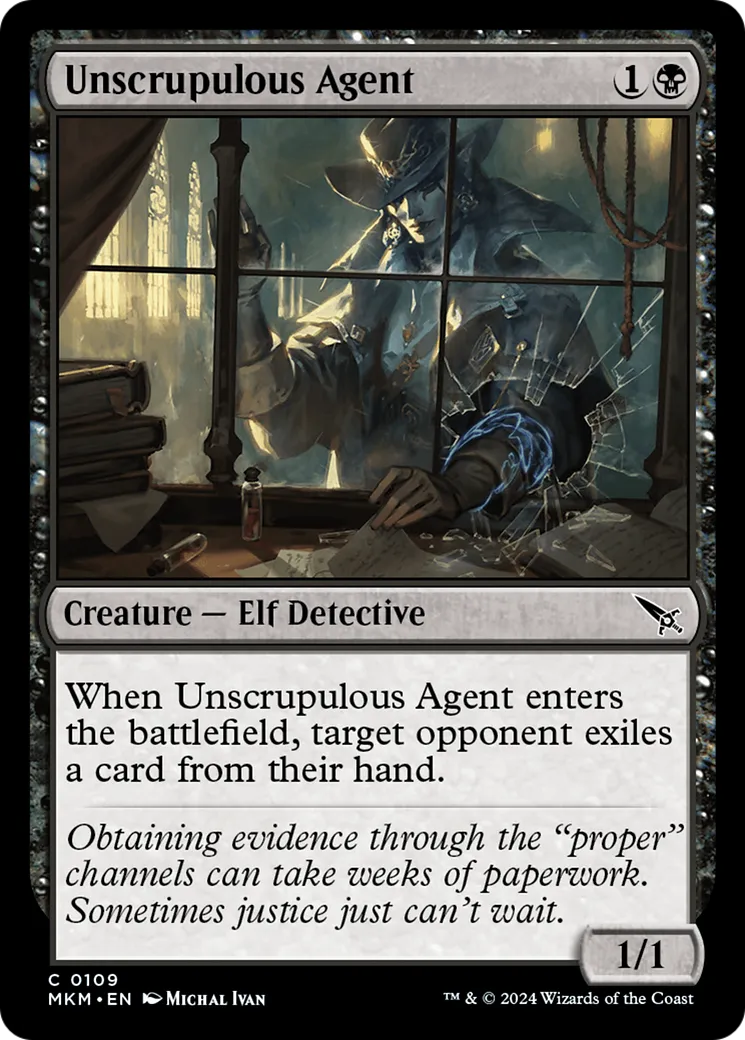 Unscrupulous Agent — Murders at Karlov Manor — Magic: The Gathering