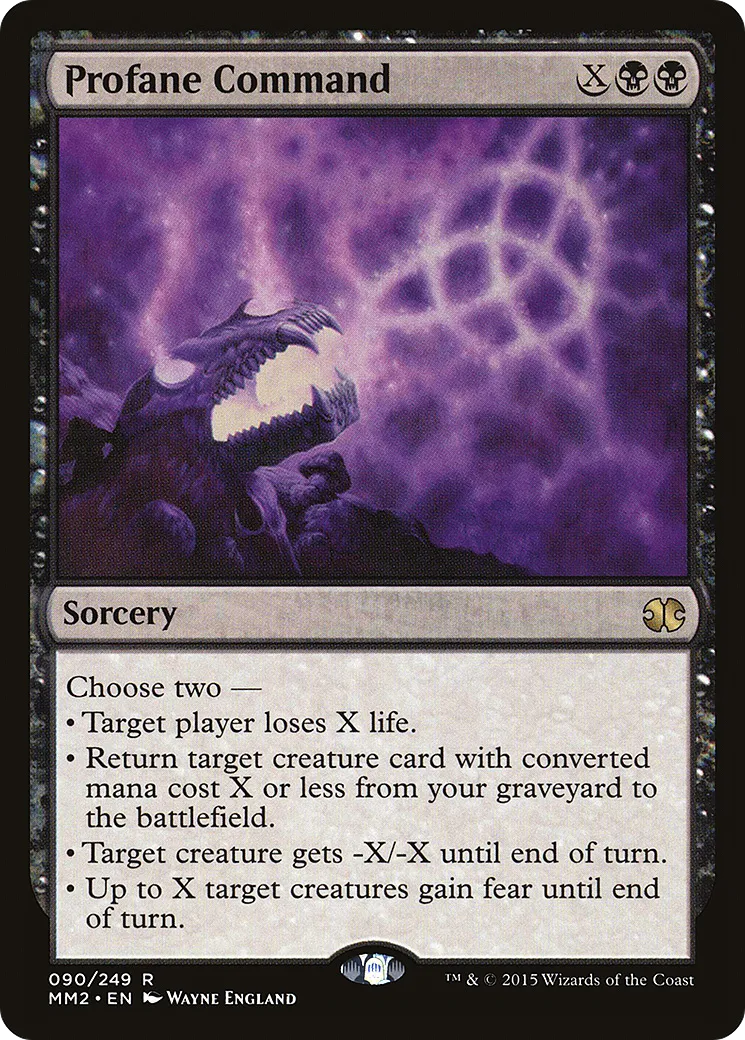 Commandement profane — Modern Masters 2015 — Magic: The Gathering