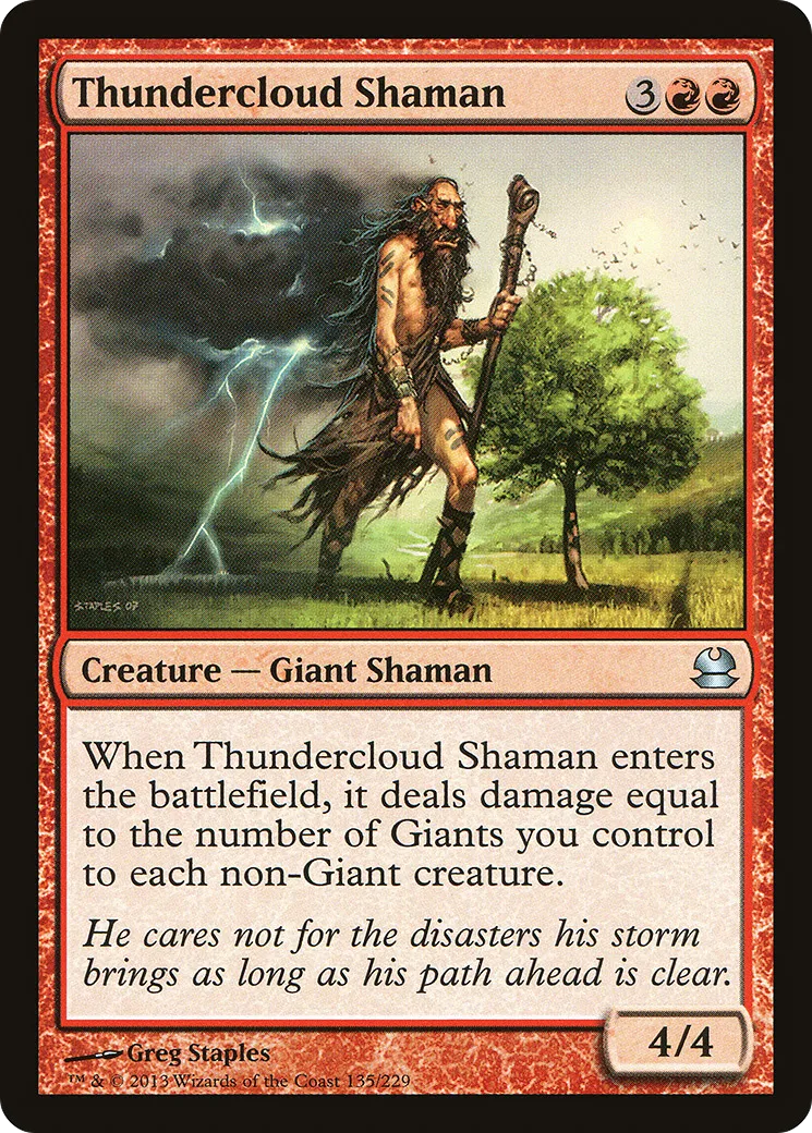 Thundercloud Shaman from Modern Masters - Magic: The Gathering
