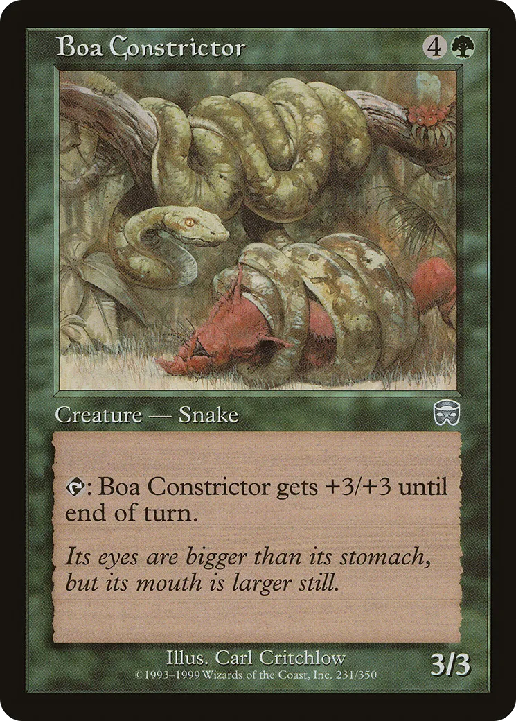 Boa constrictor — Mercadian Masques — Magic: The Gathering