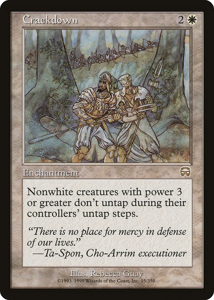 Crackdown — Mercadian Masques — Magic: The Gathering
