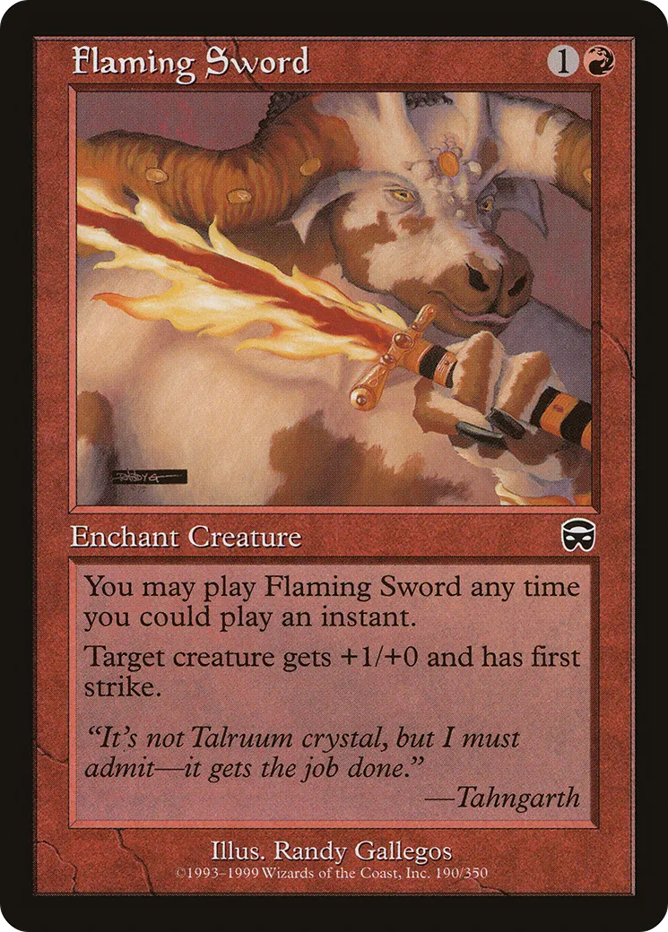 Flaming Sword — Mercadian Masques — Magic: The Gathering