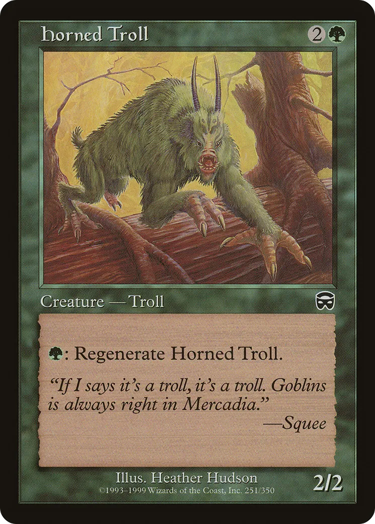 Troll cornu — Mercadian Masques — Magic: The Gathering