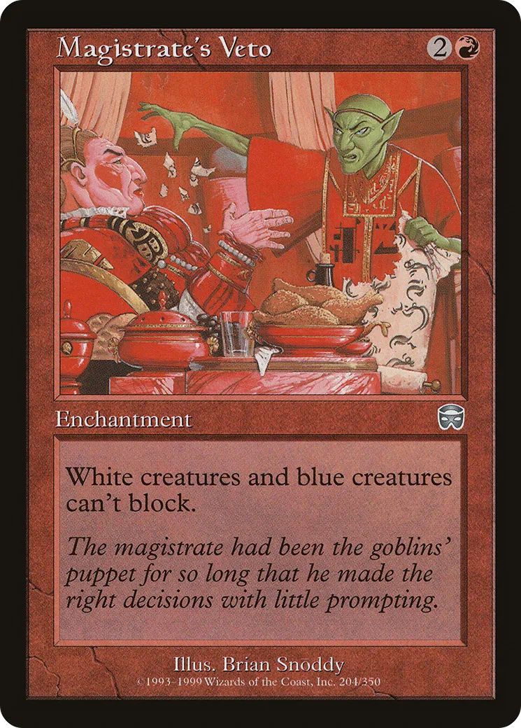 Véto du Magistrat — Mercadian Masques — Magic: The Gathering