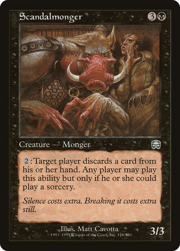 Scandalmonger — Mercadian Masques — Magic: The Gathering