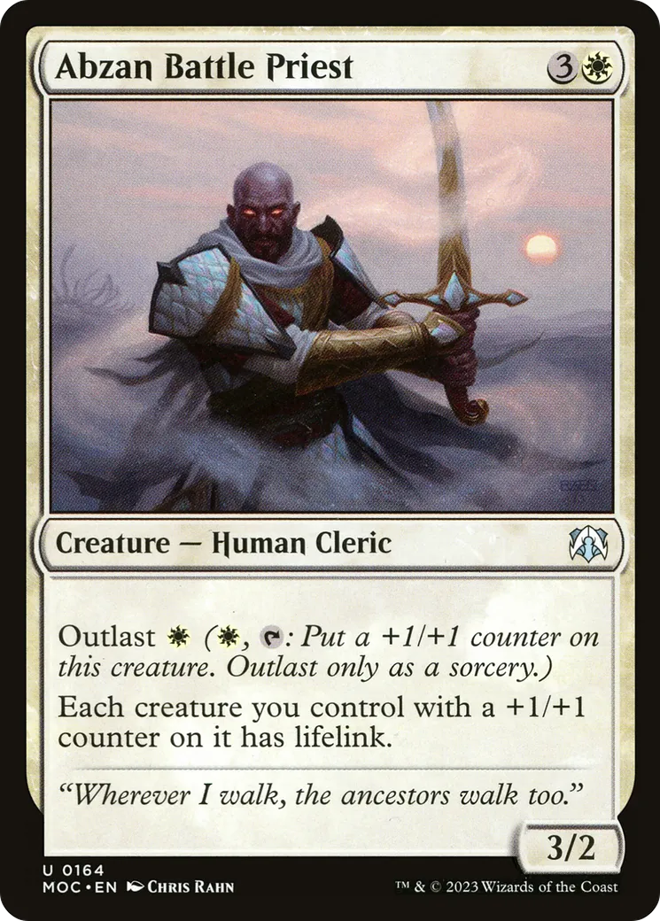 Prêtre de bataille abzan — March of the Machine Commander — Magic: The Gathering