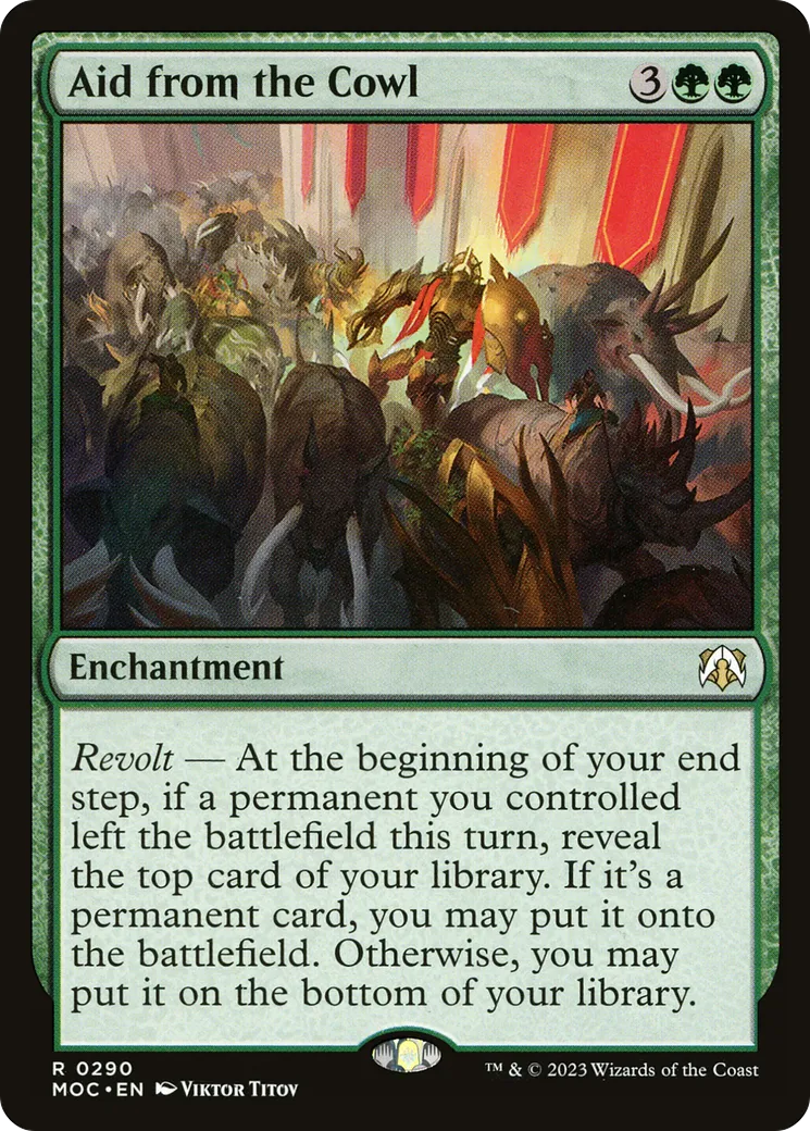 Aid from the Cowl — March of the Machine Commander — Magic: The Gathering