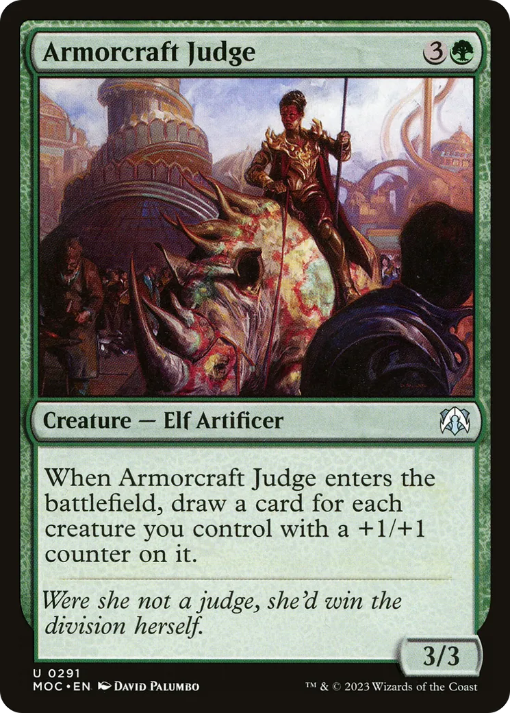 Juge des façonneurs d'armures — March of the Machine Commander — Magic: The Gathering