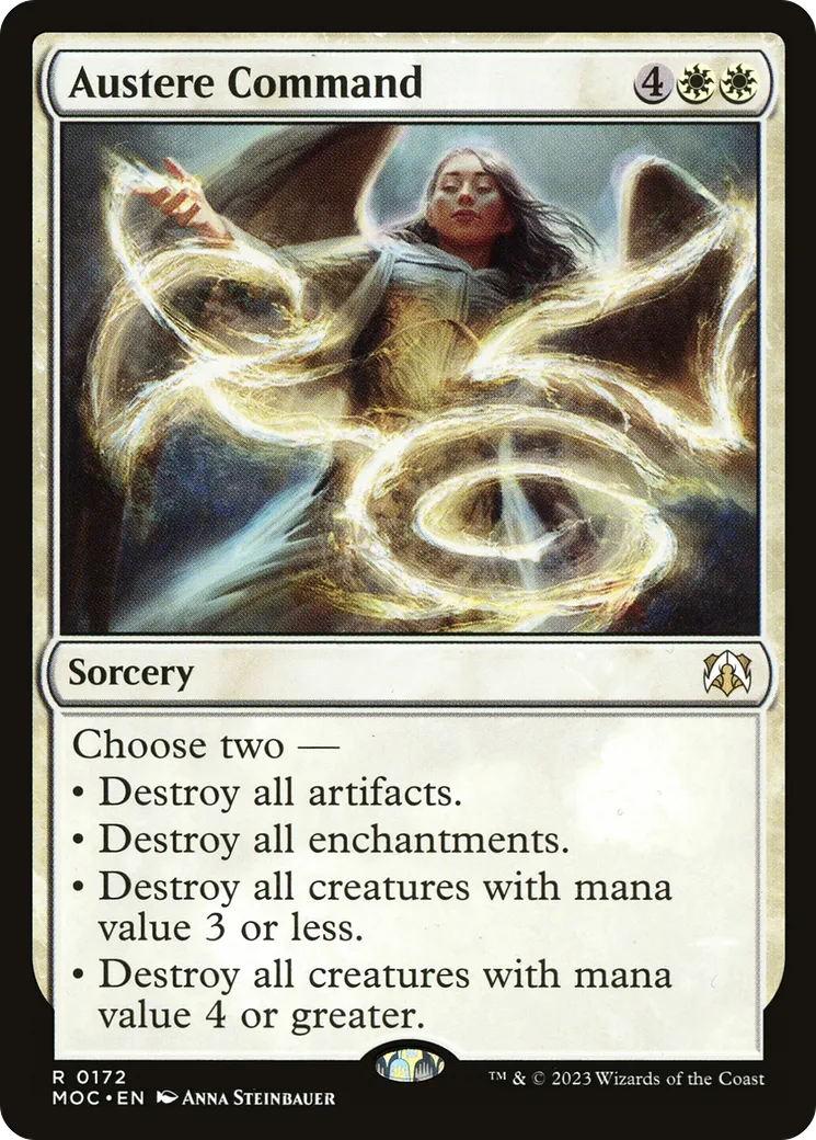 Austere Command — March of the Machine Commander — Magic: The Gathering