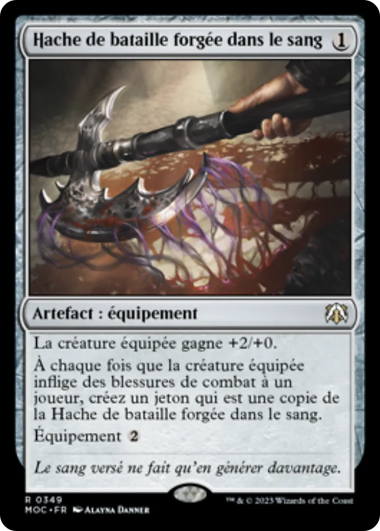 Hache de bataille forgée dans le sang — March of the Machine Commander — Magic: The Gathering