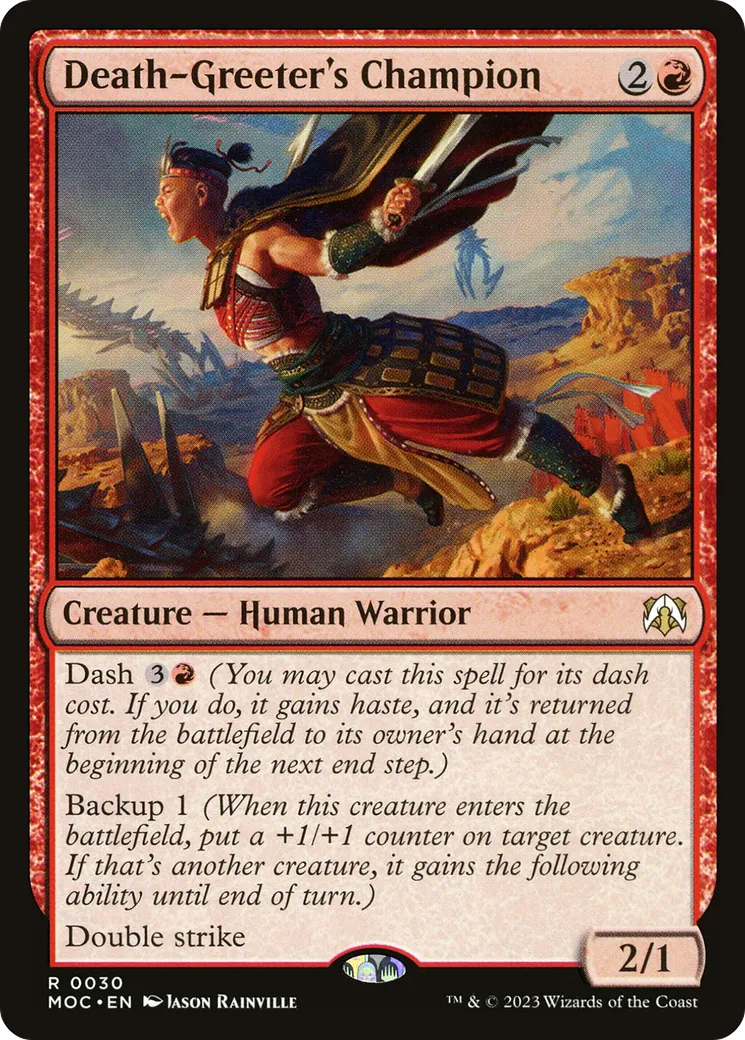 Champion de la salueuse-de-mort — March of the Machine Commander — Magic: The Gathering