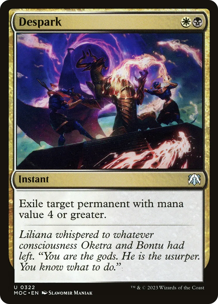 Suppression d'étincelle — March of the Machine Commander — Magic: The Gathering