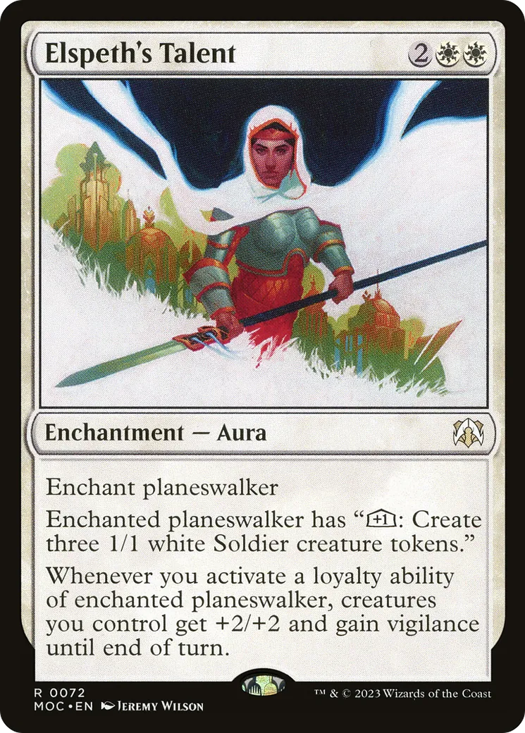 Talent d'Elspeth — March of the Machine Commander — Magic: The Gathering