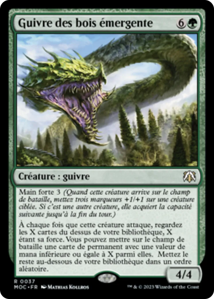 Guivre des bois émergente — March of the Machine Commander — Magic: The Gathering