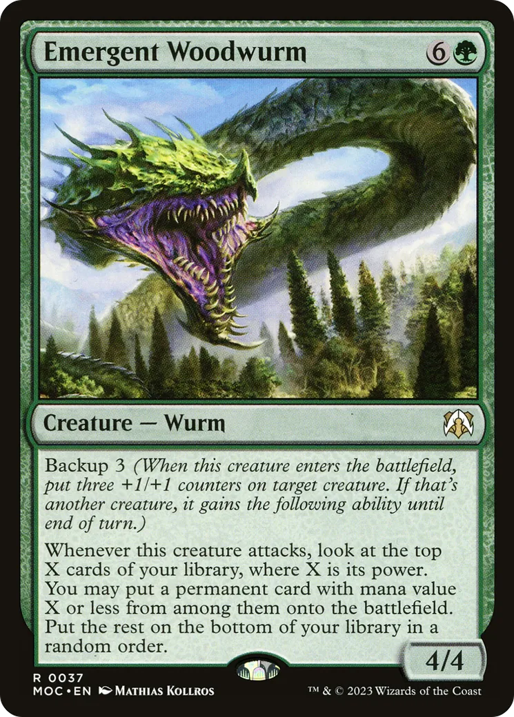 Emergent Woodwurm — March of the Machine Commander — Magic: The Gathering