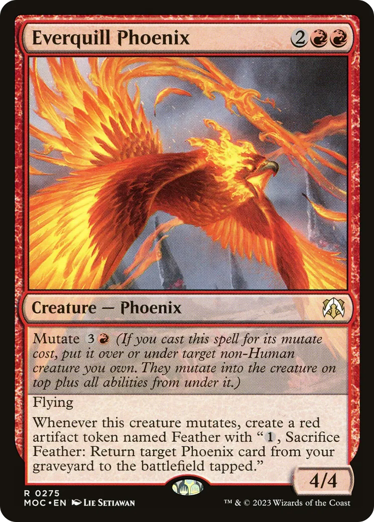 Phénix aux plumes perpétuelles — March of the Machine Commander — Magic: The Gathering
