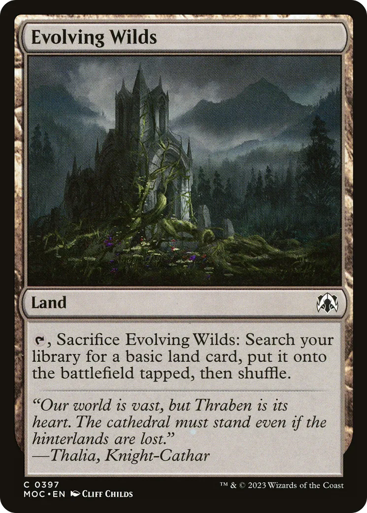 Evolving Wilds — March of the Machine Commander — Magic: The Gathering