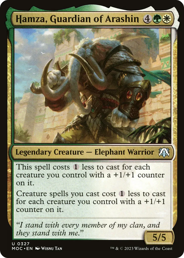 Hamza, vigile d'Arashin — March of the Machine Commander — Magic: The Gathering