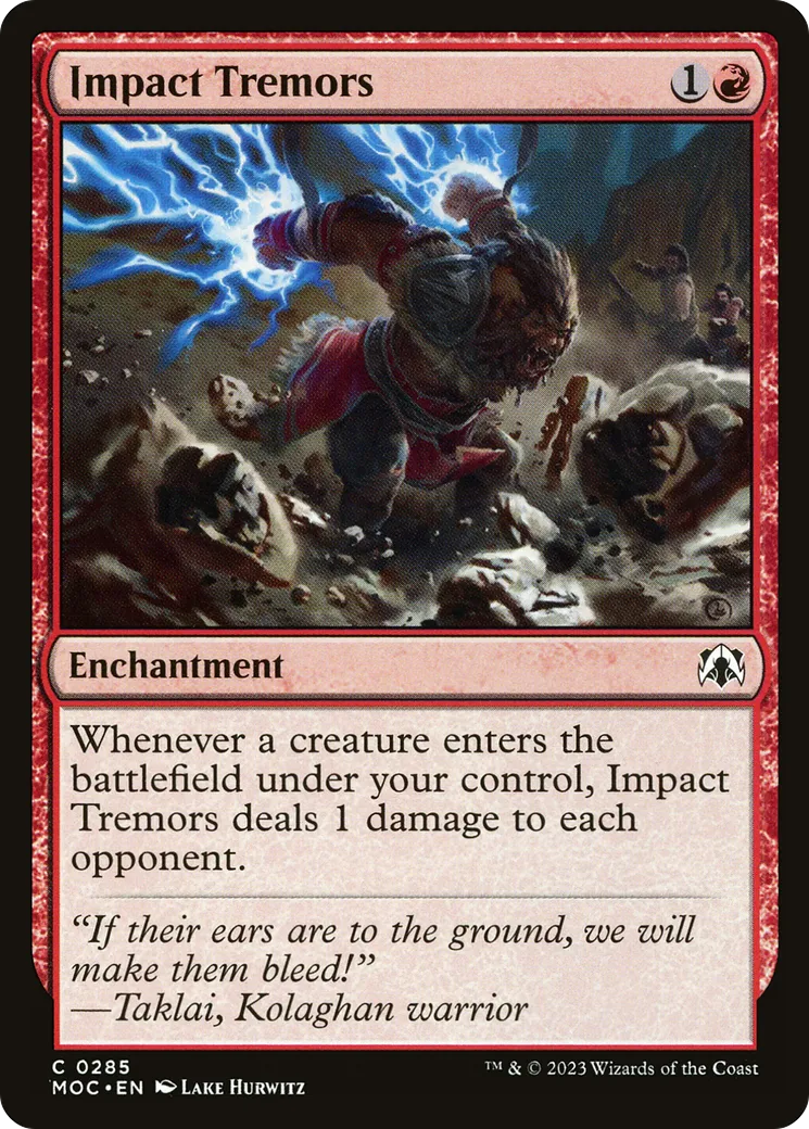 Impact Tremors — March of the Machine Commander — Magic: The Gathering