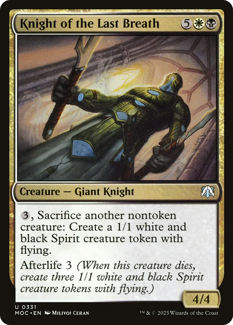 Chevalier du dernier souffle — March of the Machine Commander — Magic: The Gathering