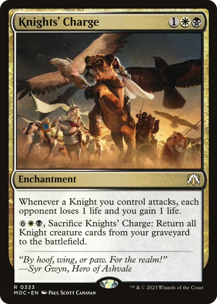 Charge des chevaliers — March of the Machine Commander — Magic: The Gathering
