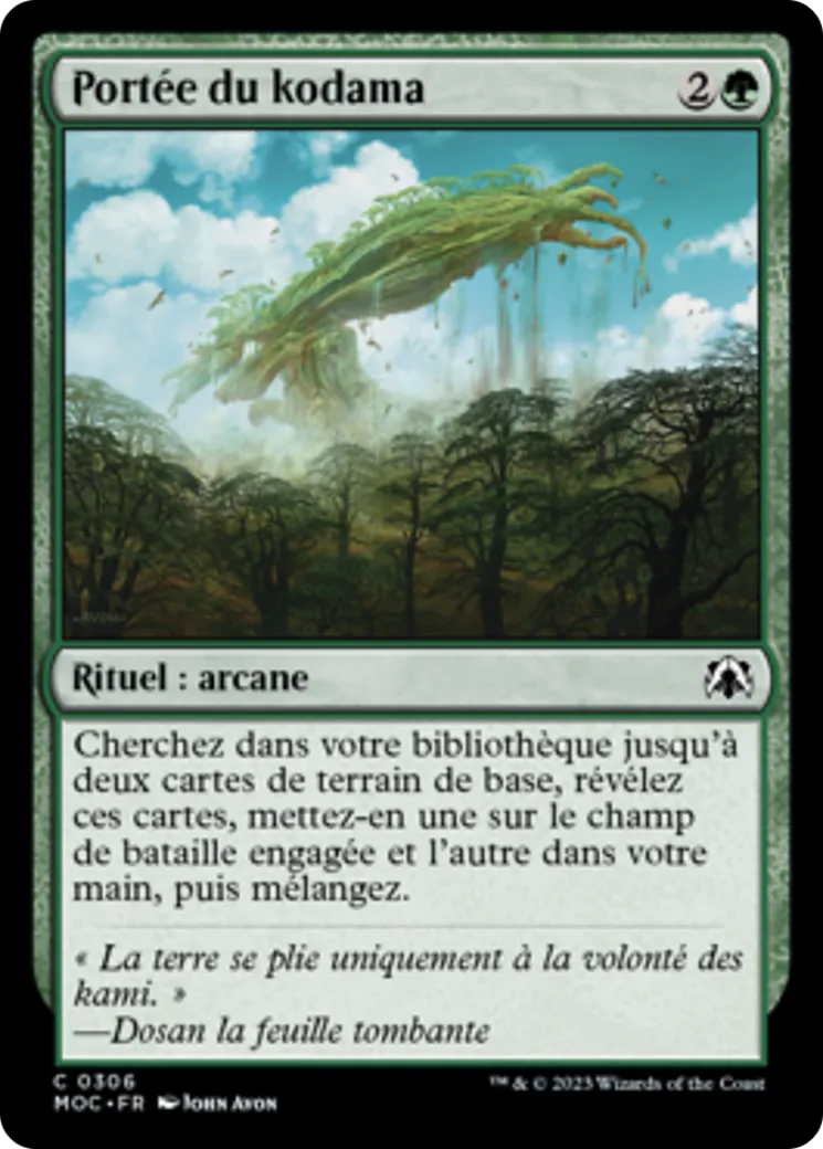 Portée du kodama — March of the Machine Commander — Magic: The Gathering