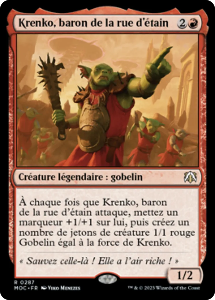 Krenko, baron de la rue d'étain — March of the Machine Commander — Magic: The Gathering