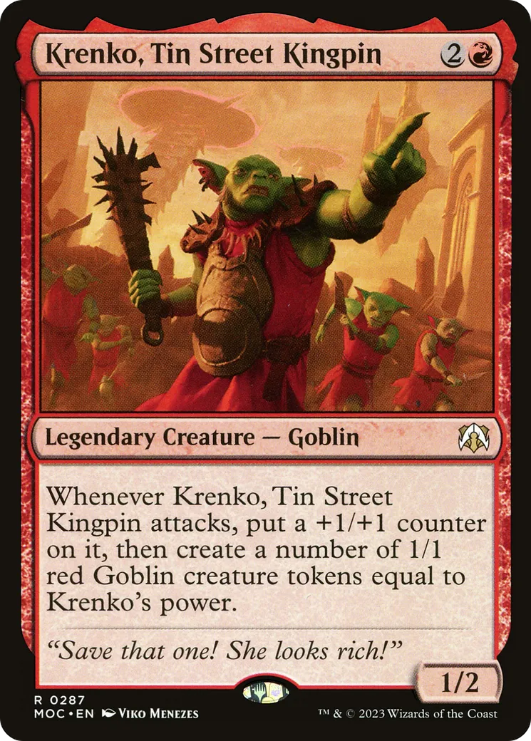 Krenko, Tin Street Kingpin — March of the Machine Commander — Magic: The Gathering