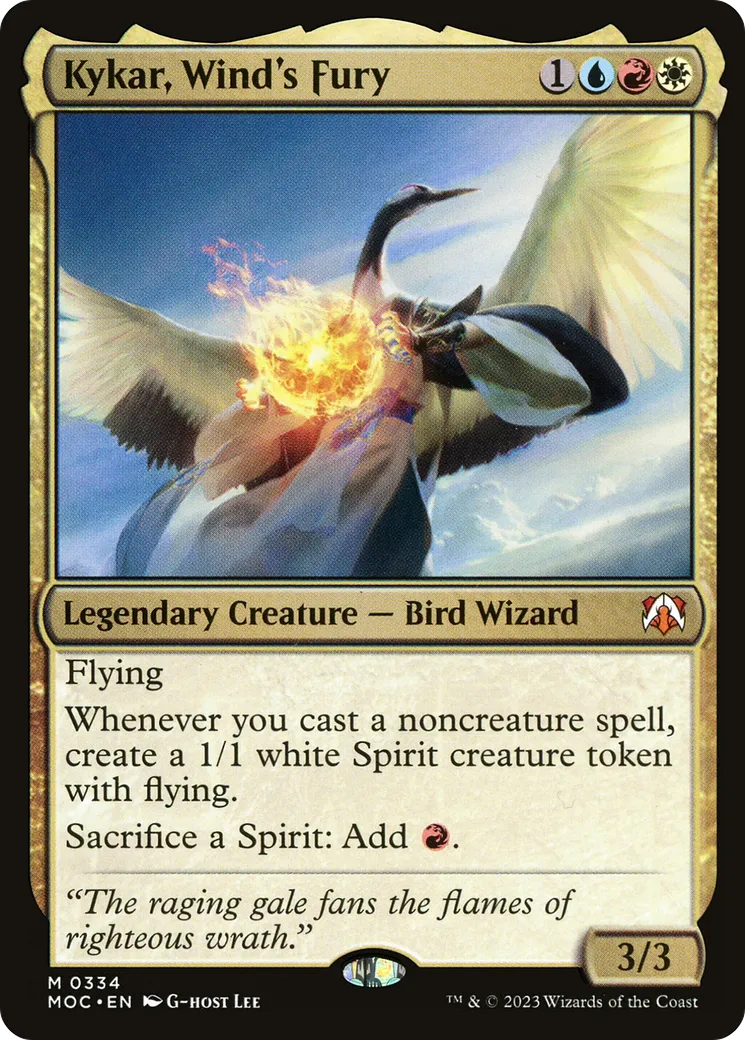 Kykar, Wind's Fury — March of the Machine Commander — Magic: The Gathering