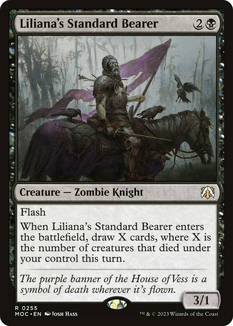 Porte-étendard de Liliana — March of the Machine Commander — Magic: The Gathering