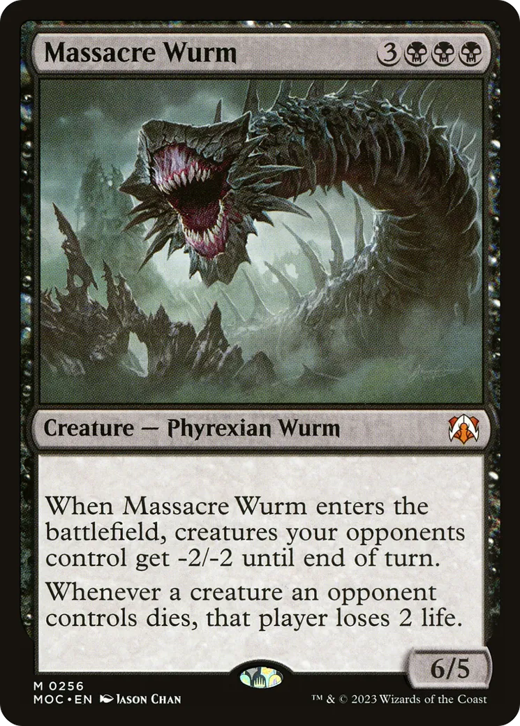 Massacre Wurm — March of the Machine Commander — Magic: The Gathering