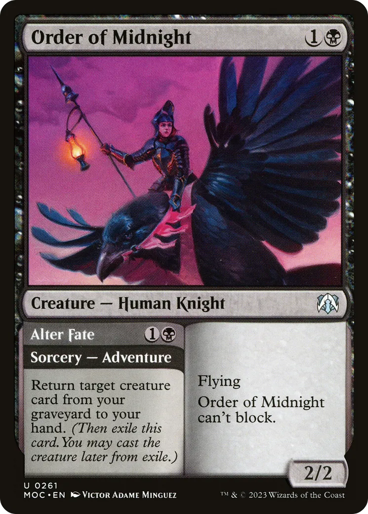 Order of Midnight // Alter Fate — March of the Machine Commander — Magic: The Gathering
