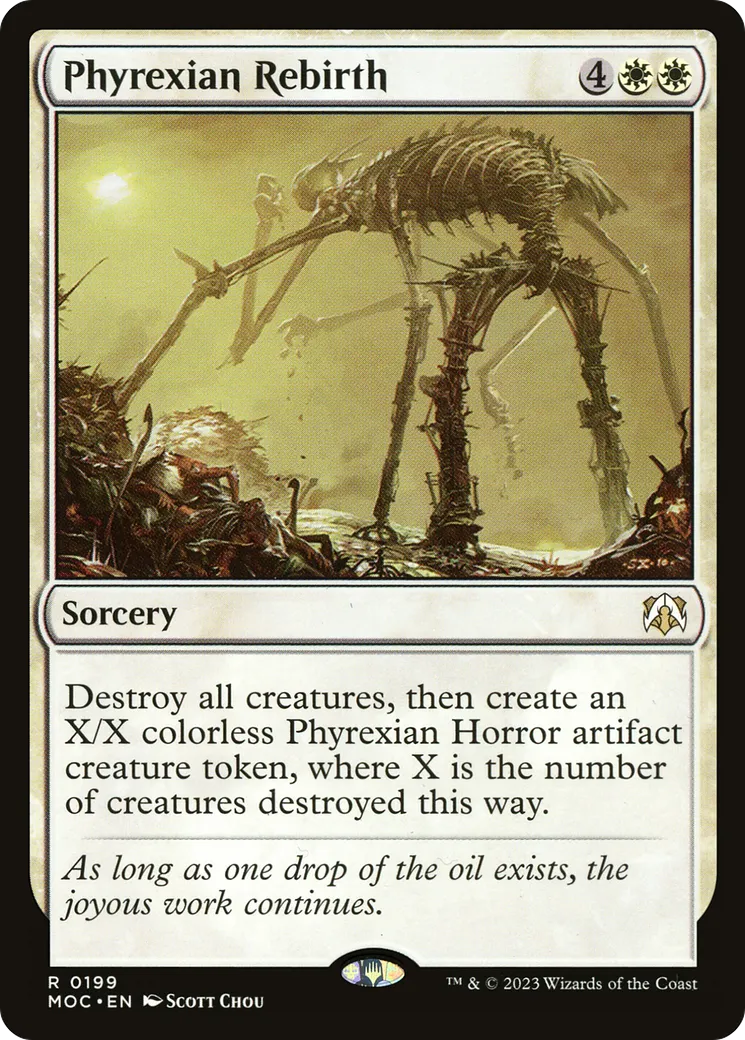 Renaissance phyrexiane — March of the Machine Commander — Magic: The Gathering