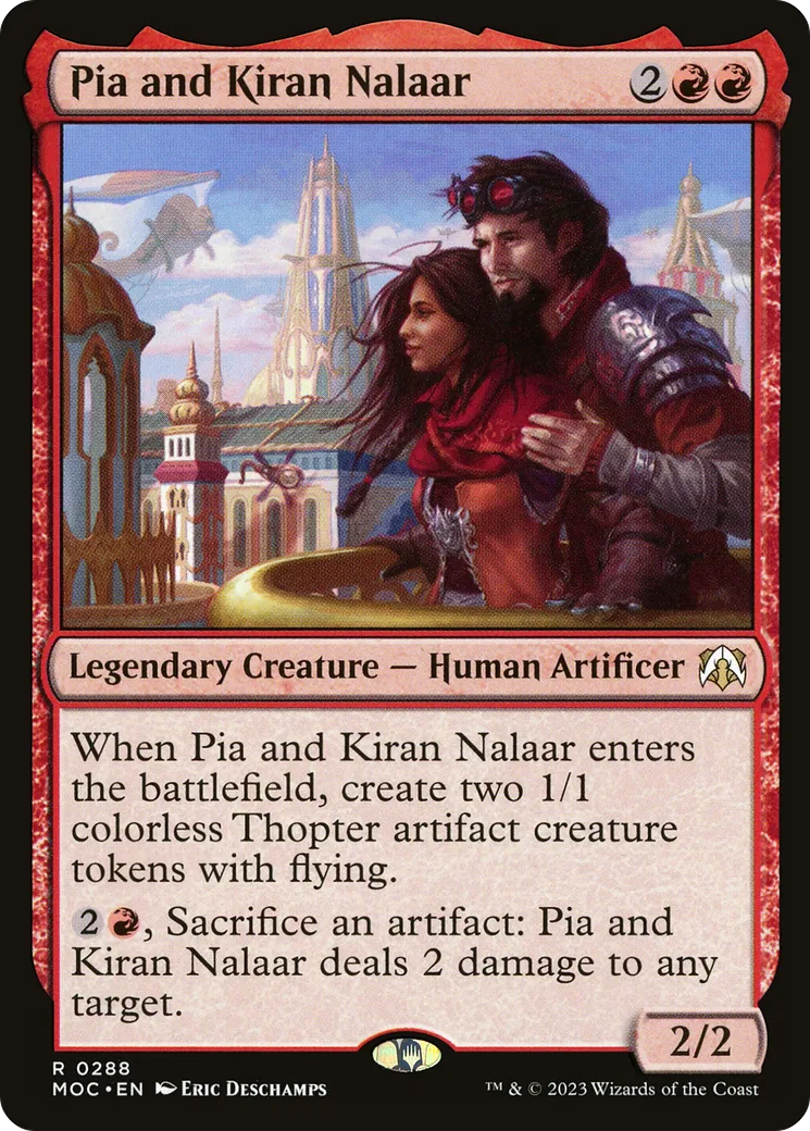 Pia et Kiran Nalaàr — March of the Machine Commander — Magic: The Gathering