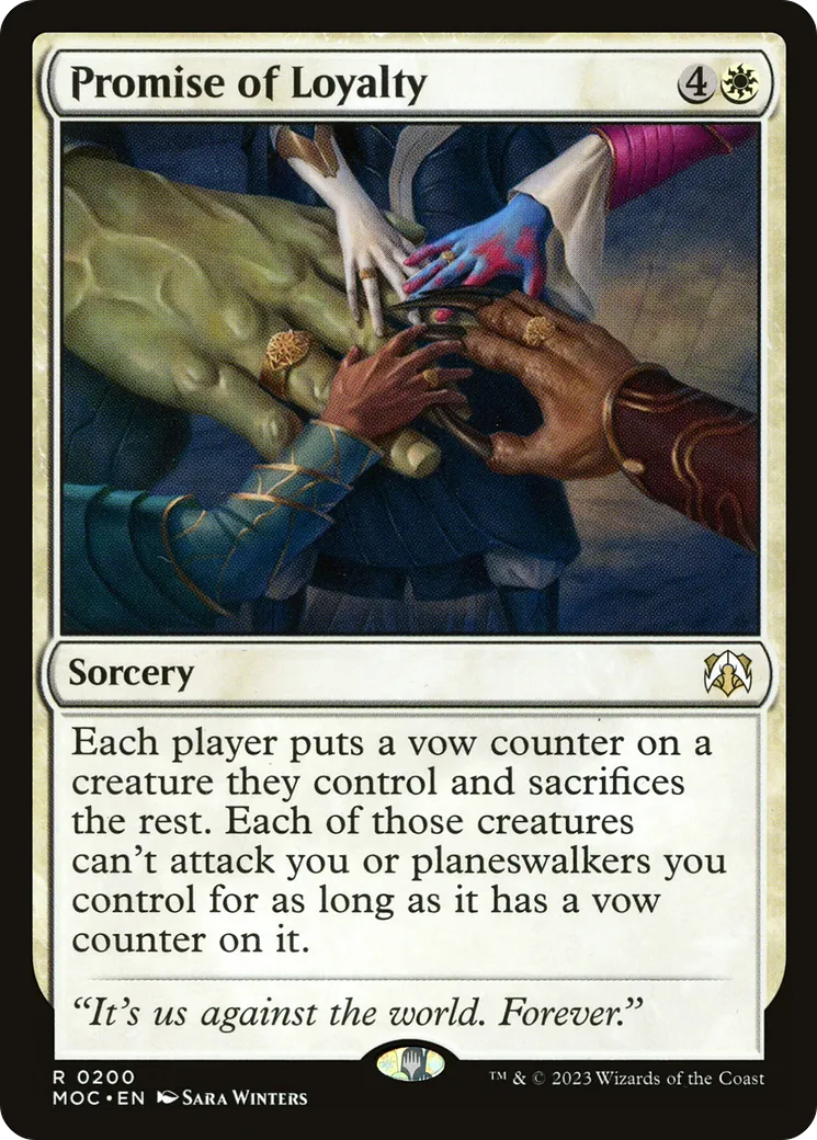 Promesse de fidélité — March of the Machine Commander — Magic: The Gathering