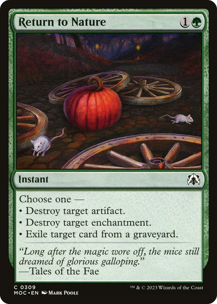 Return to Nature — March of the Machine Commander — Magic: The Gathering