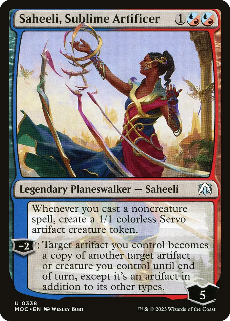 Saheeli, Sublime Artificer — March of the Machine Commander — Magic: The Gathering
