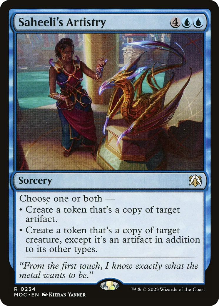 Saheeli's Artistry — March of the Machine Commander — Magic: The Gathering
