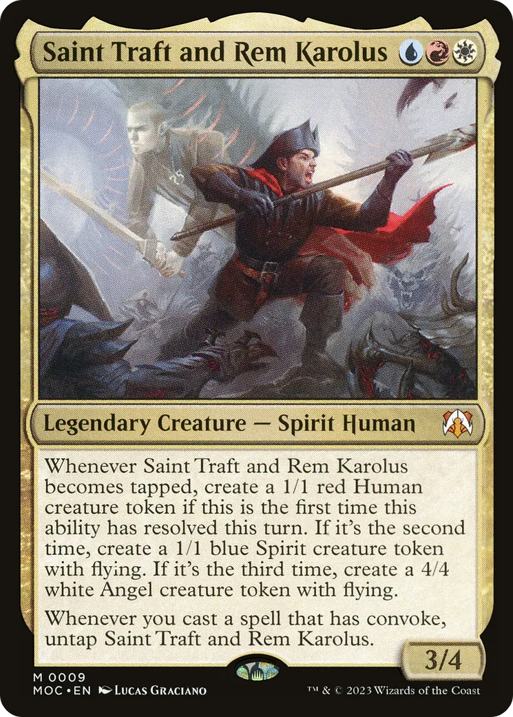 Saint Traft and Rem Karolus — March of the Machine Commander — Magic: The Gathering