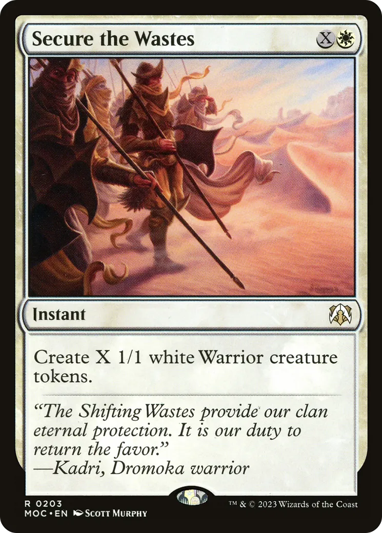 Secure the Wastes — March of the Machine Commander — Magic: The Gathering