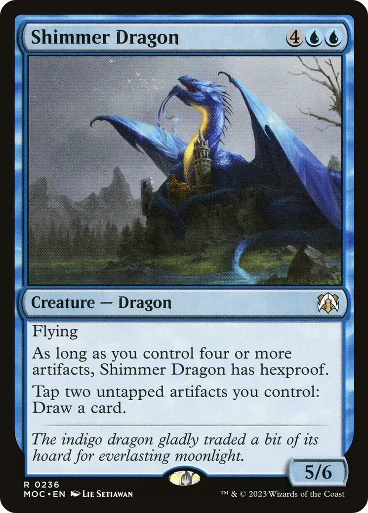 Shimmer Dragon — March of the Machine Commander — Magic: The Gathering