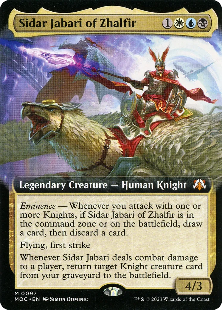 Sidar Jabari of Zhalfir — March of the Machine Commander — Magic: The Gathering