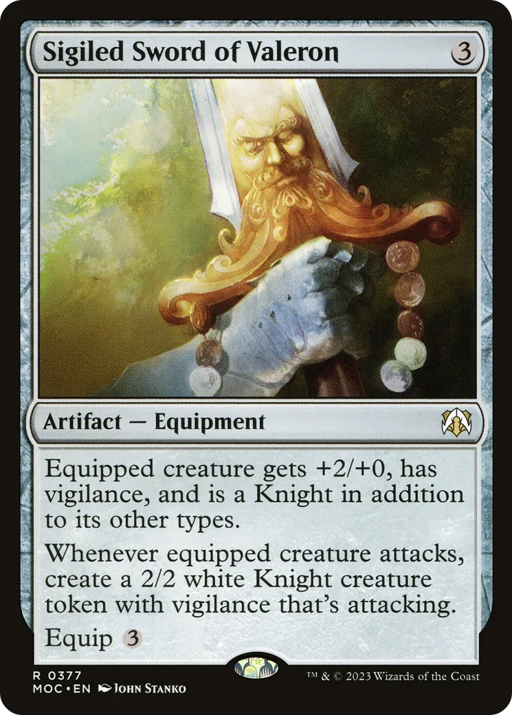 Épée sigillée de Valéron — March of the Machine Commander — Magic: The Gathering